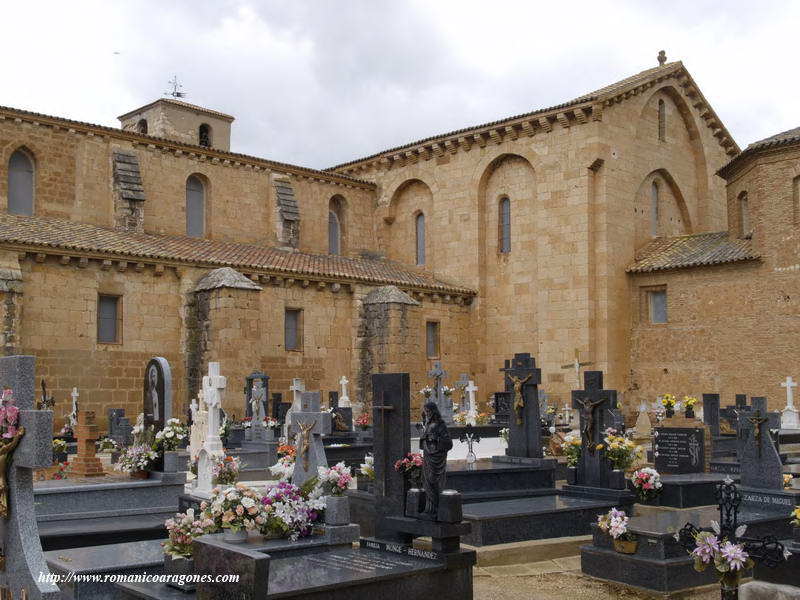 VISTA SUROESTE DEL TEMPLO Y CEMENTERIO
